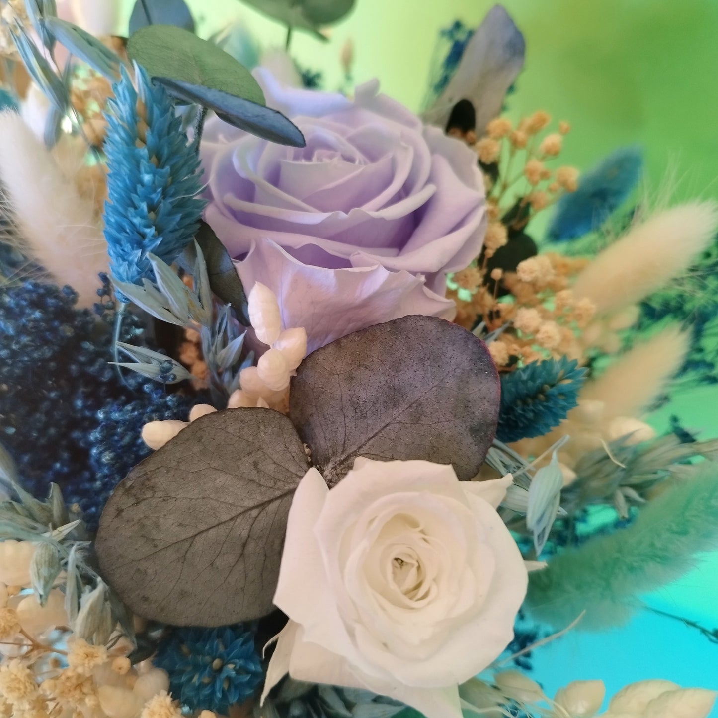 "L'Azur d'un Jour"Bouquet de Mariée fleurs séchées mariage – Élégance Florale en Bleu 🌿