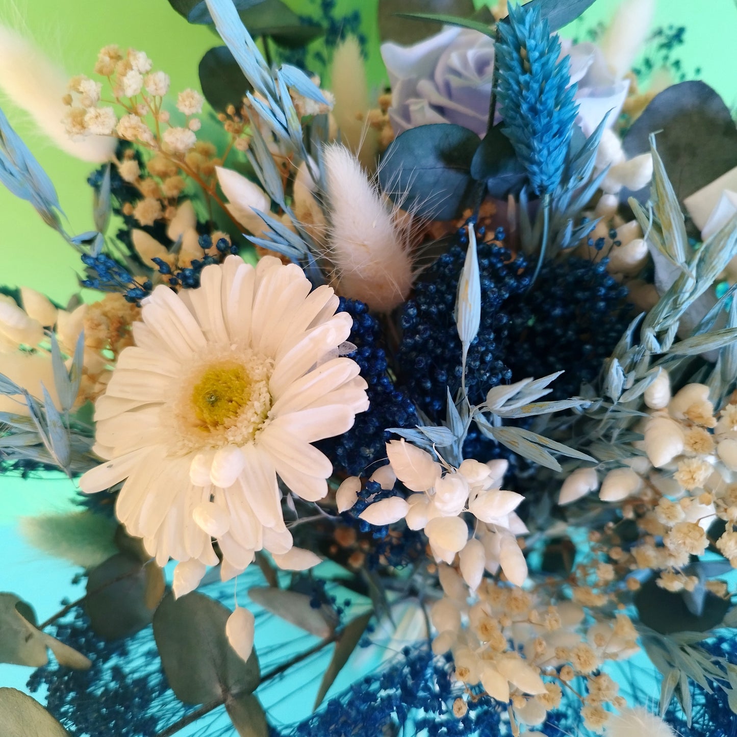 "L'Azur d'un Jour"Bouquet de Mariée fleurs séchées mariage – Élégance Florale en Bleu 🌿