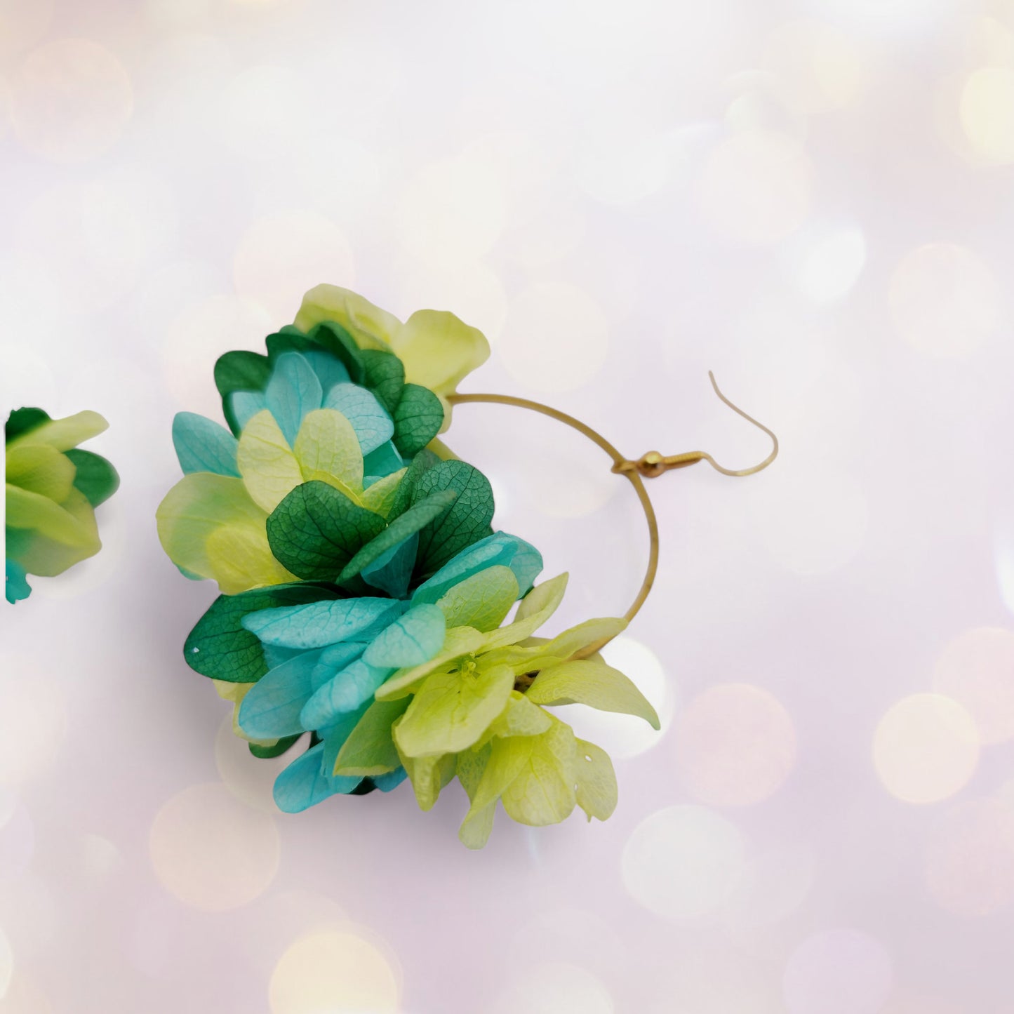 "Pousser" Boucles d'oreilles fleurs séchées