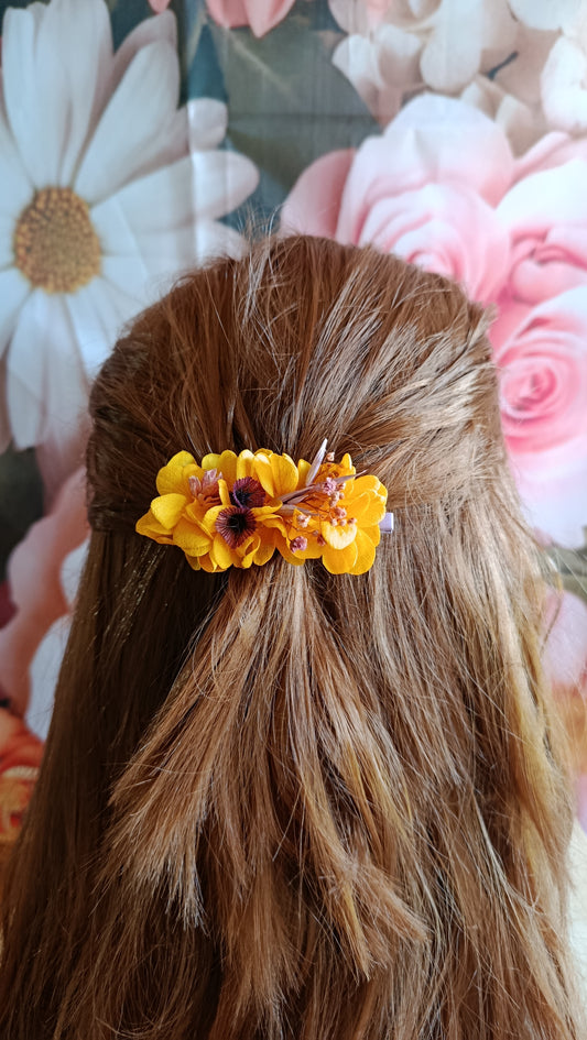 Les Croco-Fleurs barette fleurie