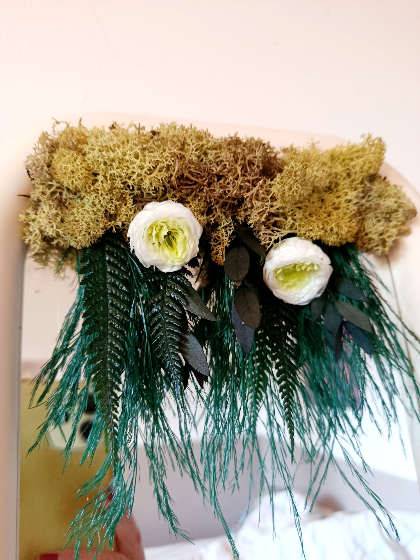 Grand miroir "Fleuris, pleinement, là ou tu es..."