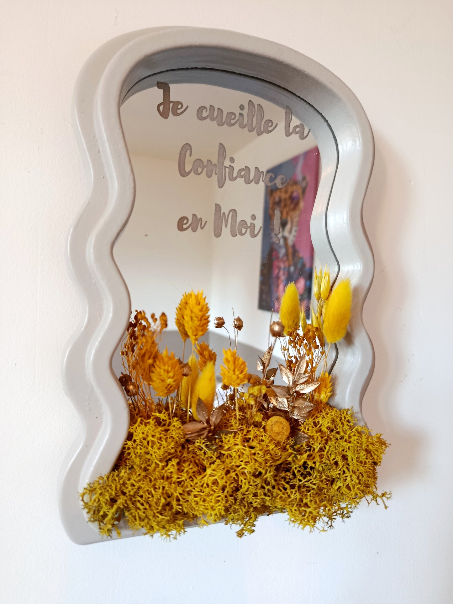 Petit miroir "Je cueille la confiance en moi!"