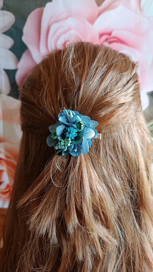 Les Croco-Fleurs barette fleurie ronde