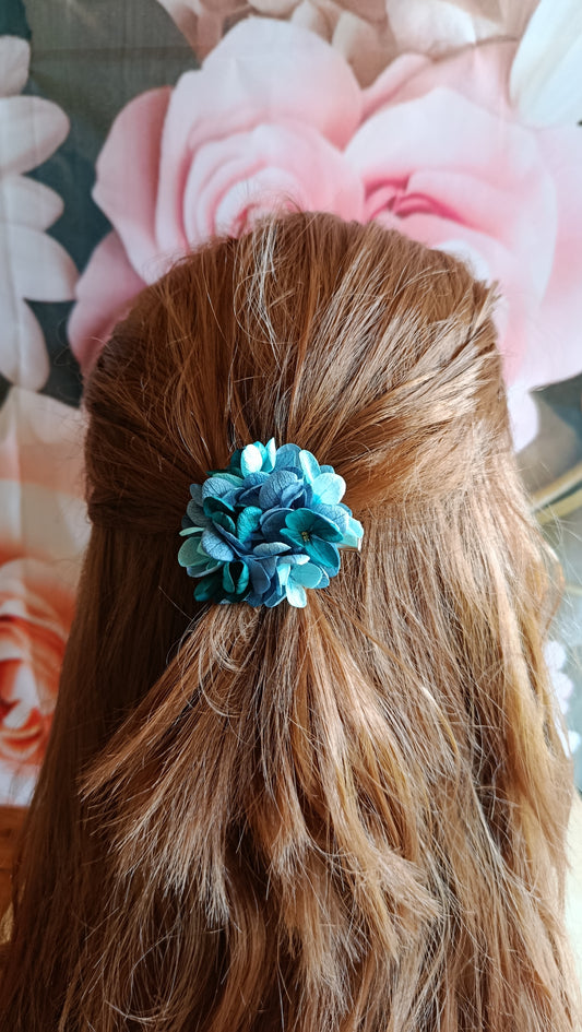 Les Croco-Fleurs barette fleurie ronde