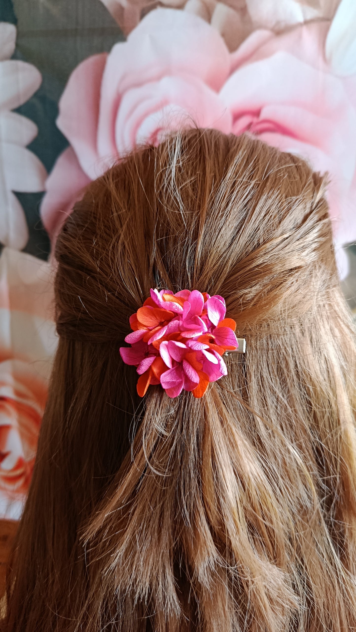 Les Croco-Fleurs barette fleurie ronde