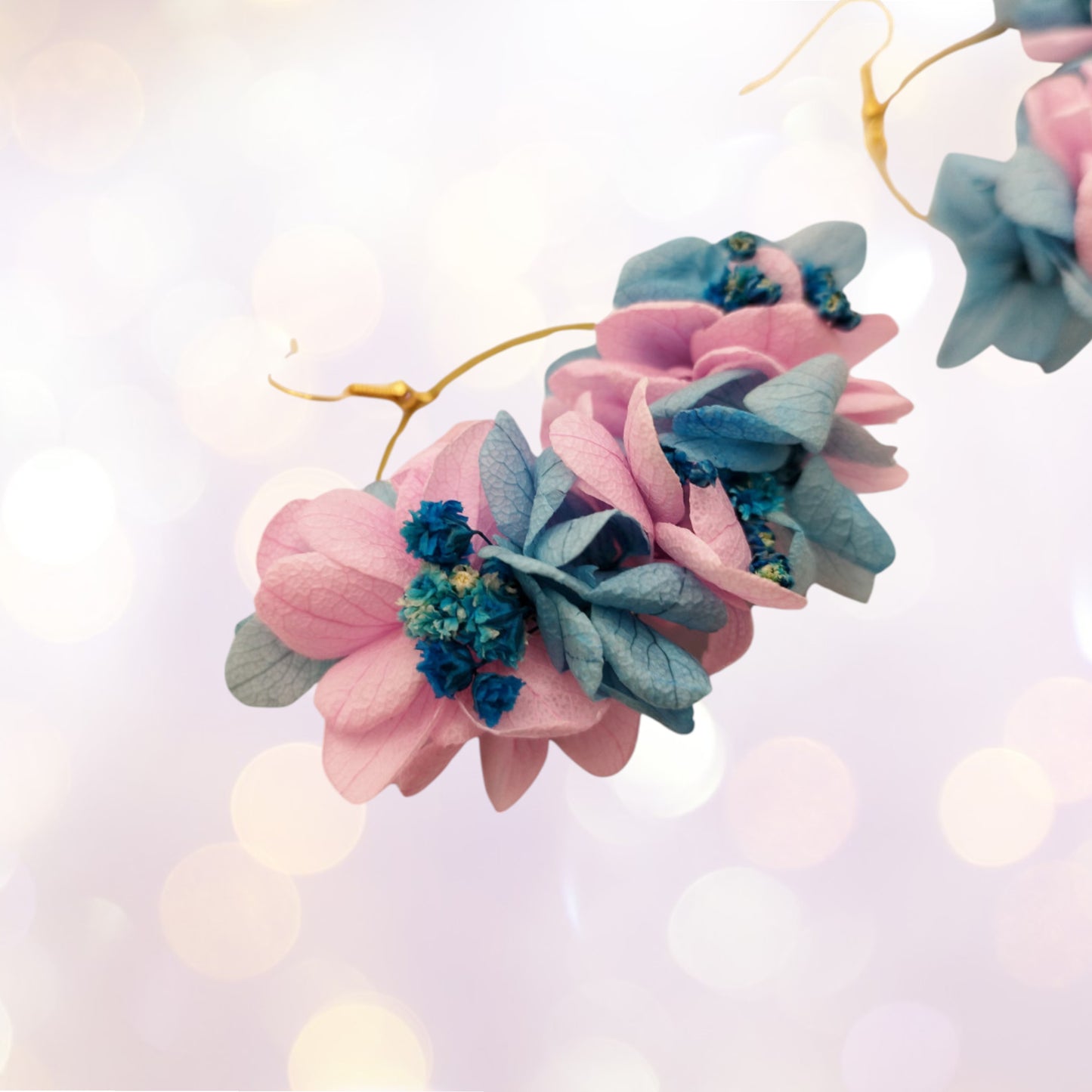 🌙 La Rêveuse – "Dans la Lune (et j’y suis bien)"Boucles d'oreilles fleuries-
