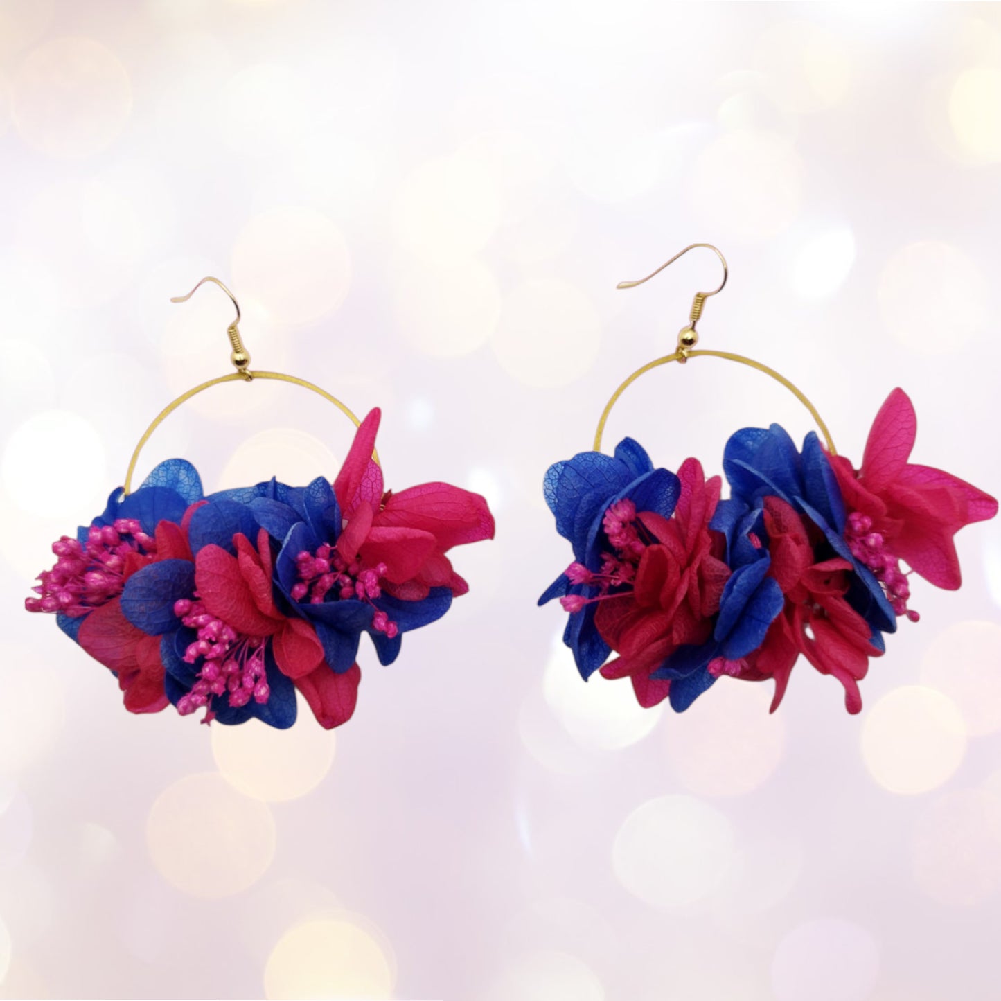 🎉 La Fêtarde – "On sort juste une heure… LOL"Boucles d'oreilles fleuries-