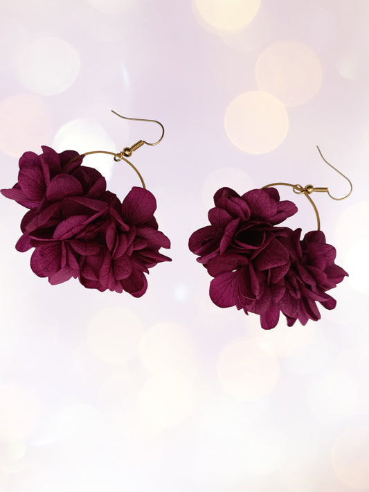 Créoles rose profond