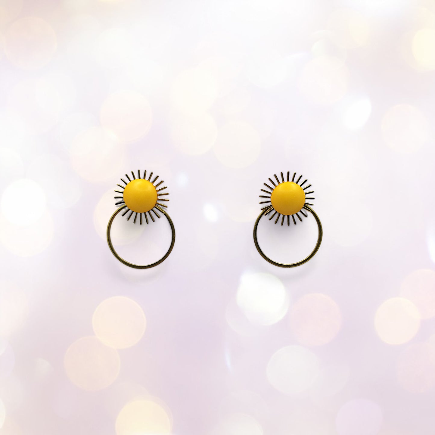 Boucles d'oreilles modulables jaune