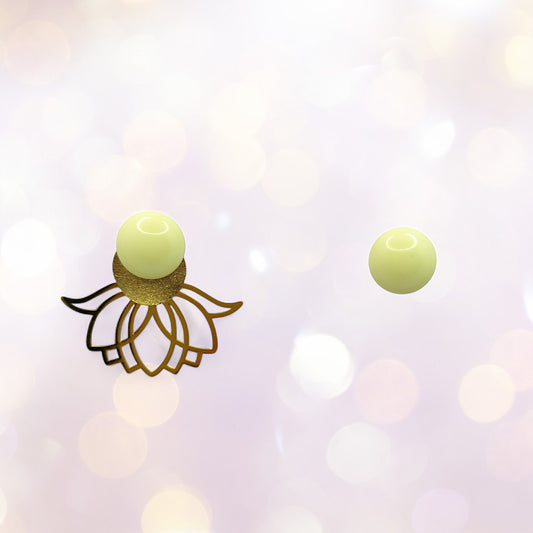 Boucles d'oreilles modulables jaunes clair