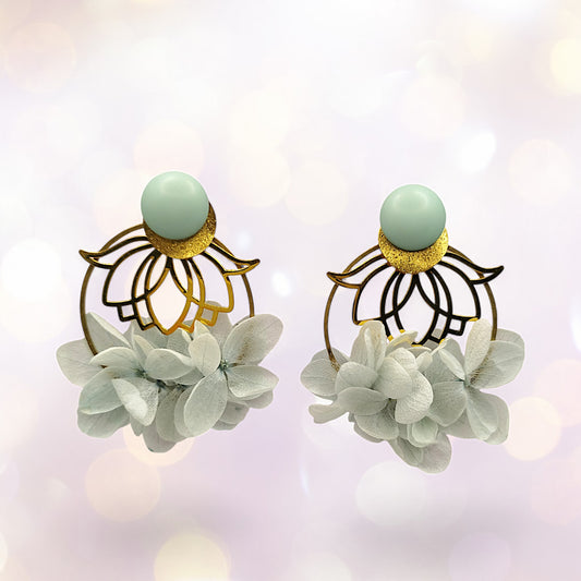 Boucles d'oreilles modulables bleues pastel