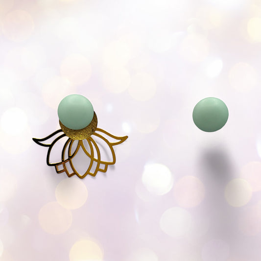 Boucles d'oreilles modulables bleues pastel