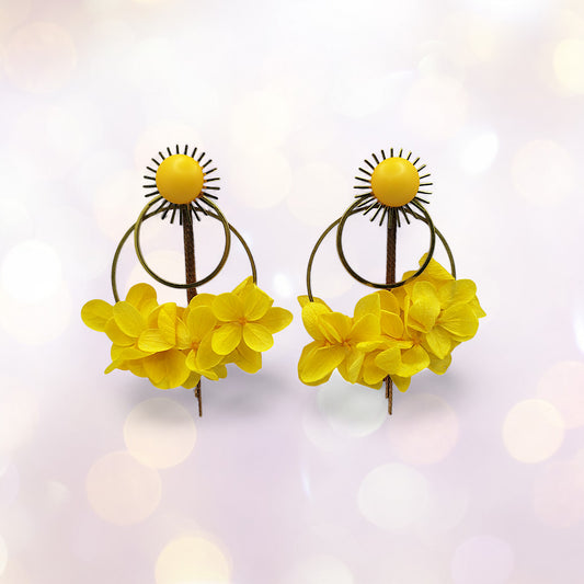 Boucles d'oreilles modulables jaune