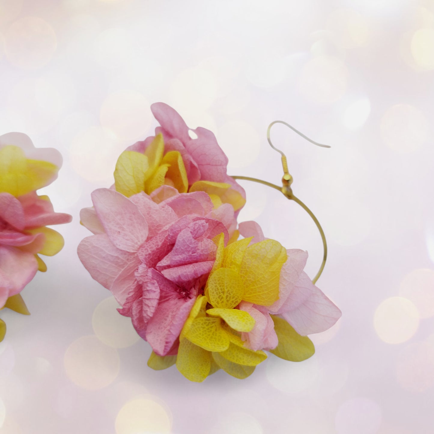 "Pousser"  Boucles d'oreilles fleurs séchées