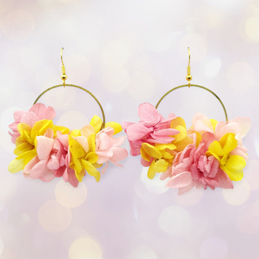 "Pousser"  Boucles d'oreilles fleurs séchées
