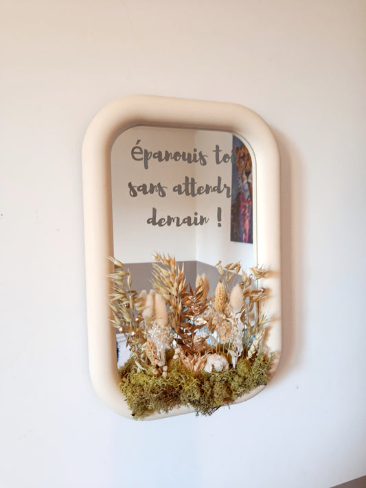 Grand miroir "Epanouis toi sans attendre demain!"