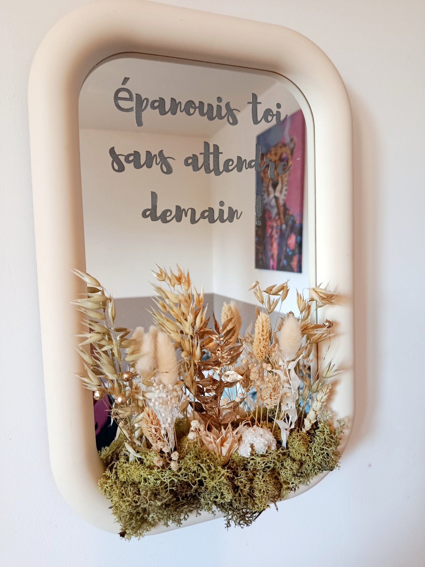 Grand miroir "Epanouis toi sans attendre demain!"