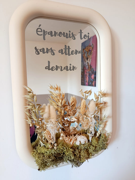 Grand miroir "Epanouis toi sans attendre demain!"