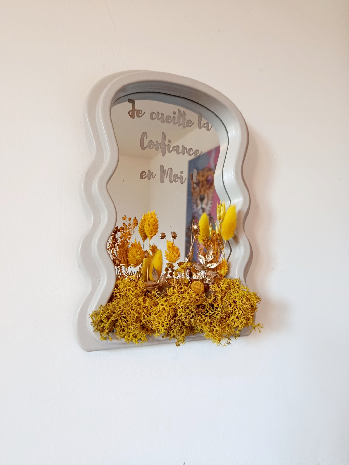 Petit miroir "Je cueille la confiance en moi!"