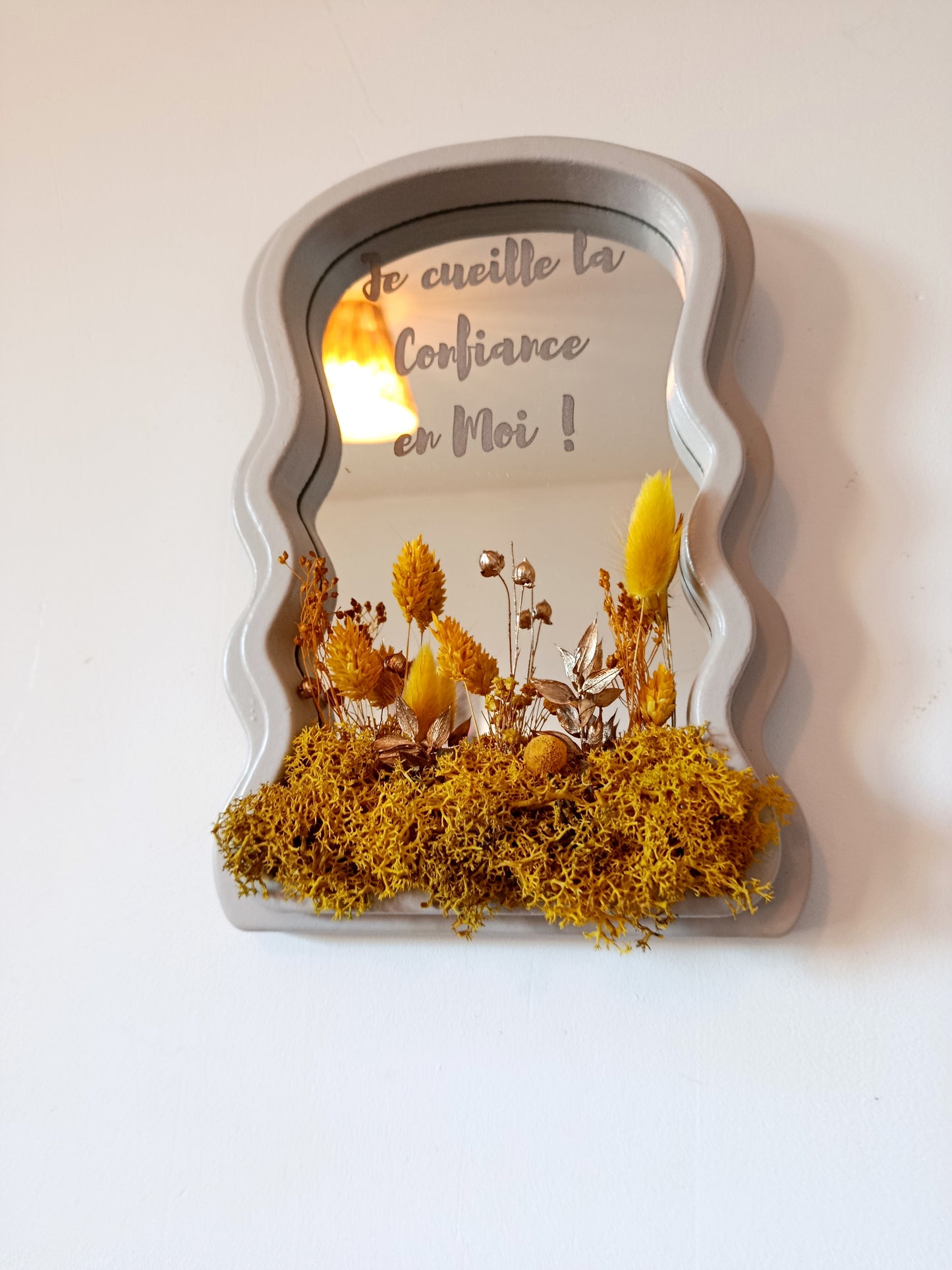 Petit miroir "Je cueille la confiance en moi!"