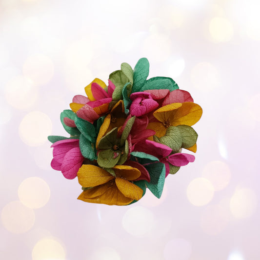 Les Croco-Fleurs barette fleurie ronde
