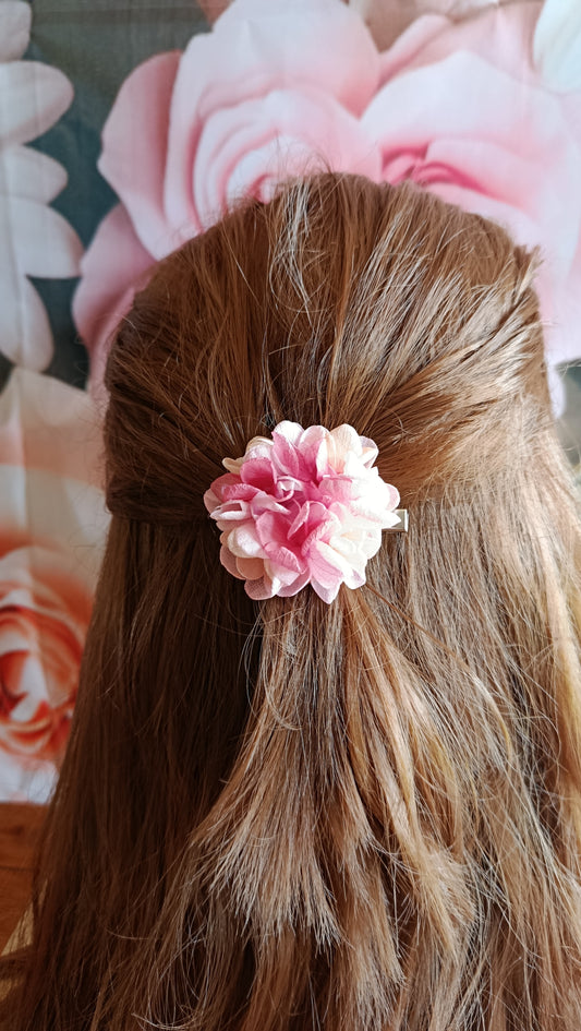 Les Croco-Fleurs barette fleurie ronde