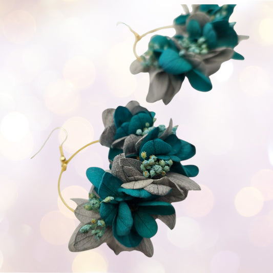 😵‍ La Stressée – "Anxieuse, mais ultra organisée."Boucles d'oreilles fleuries-