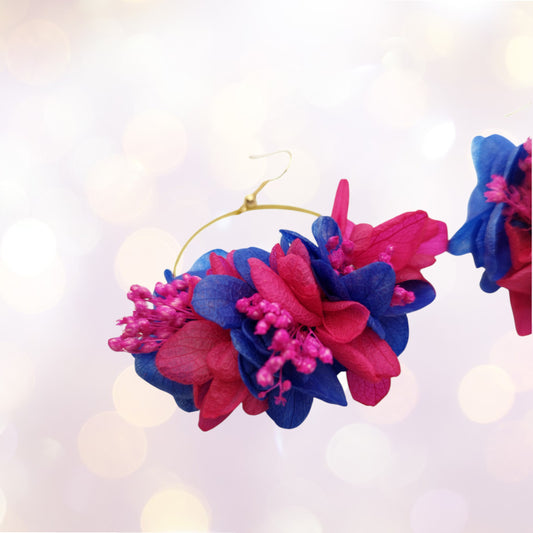 🎉 La Fêtarde – "On sort juste une heure… LOL"Boucles d'oreilles fleuries-