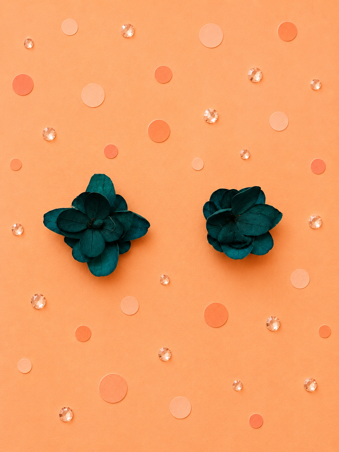 Puces d oreilles fleuries en hortensia stabilise et acier inoxydable disponibles en 14 coloris
