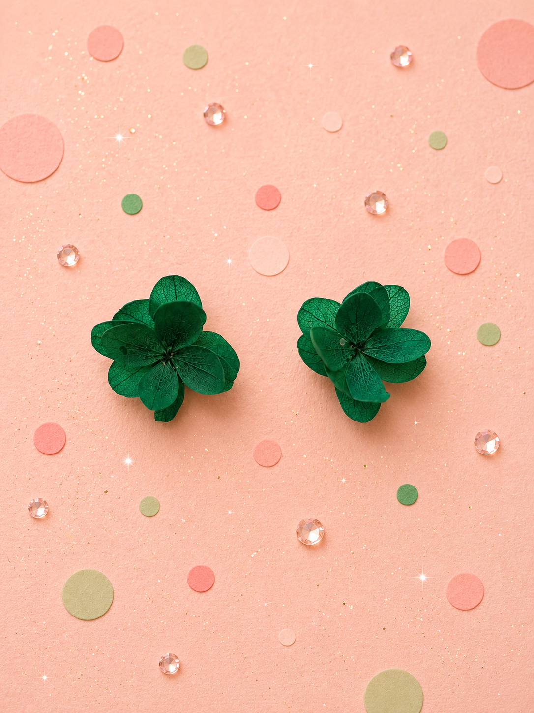 Puces d oreilles fleuries en hortensia stabilise et acier inoxydable disponibles en 14 coloris
